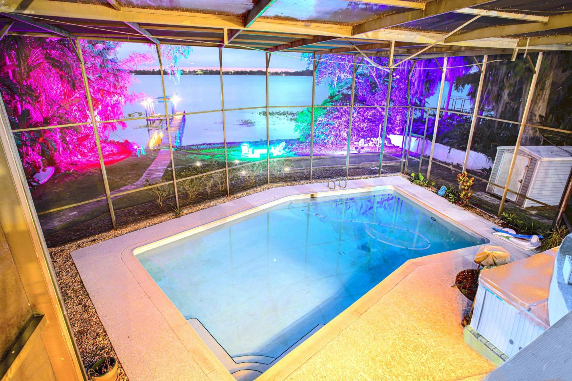 Spacious Lakefront House With Pool, Hottub, & Boating Orlando Exteriör bild